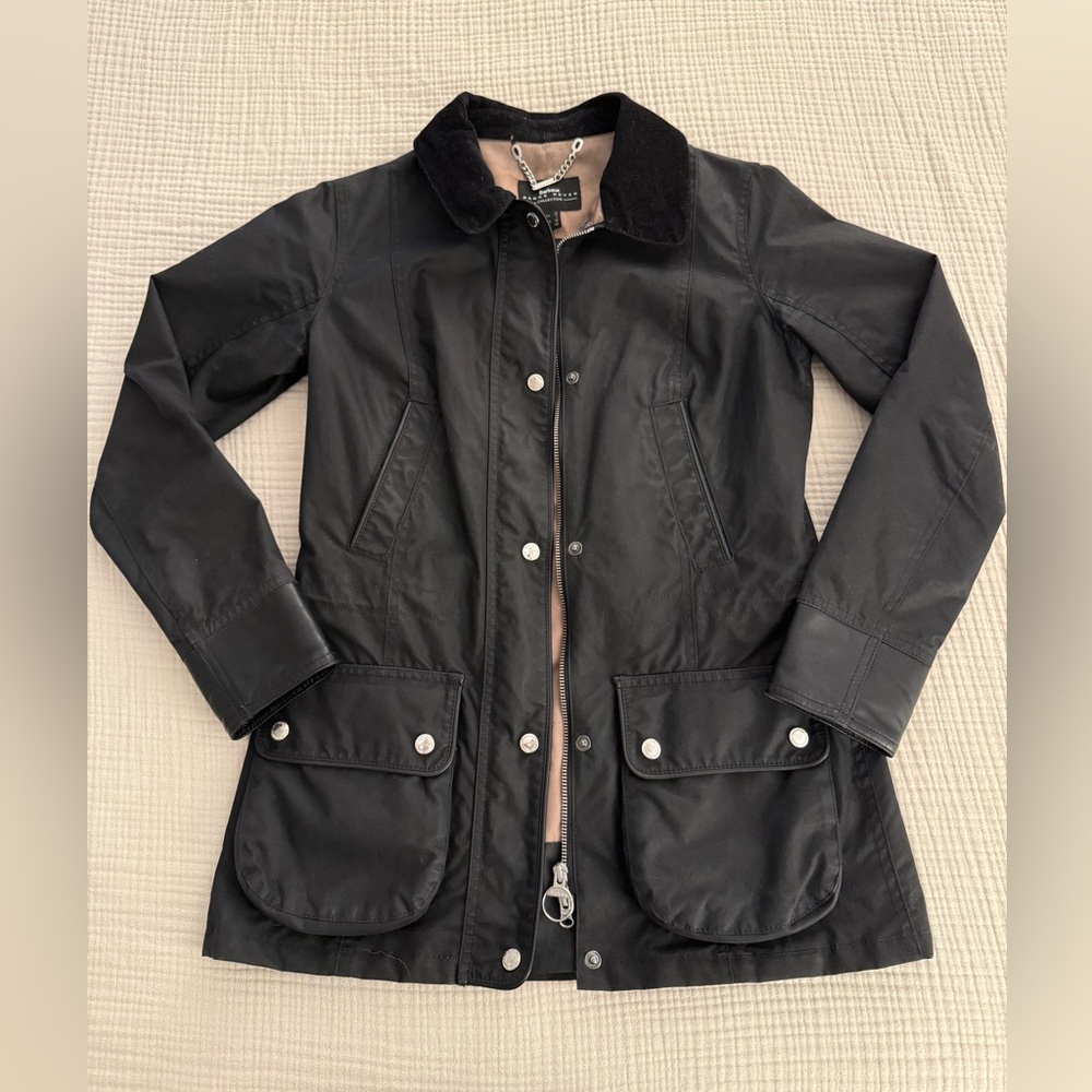 Women's Black Barbour Range Rover Waxed Jacket